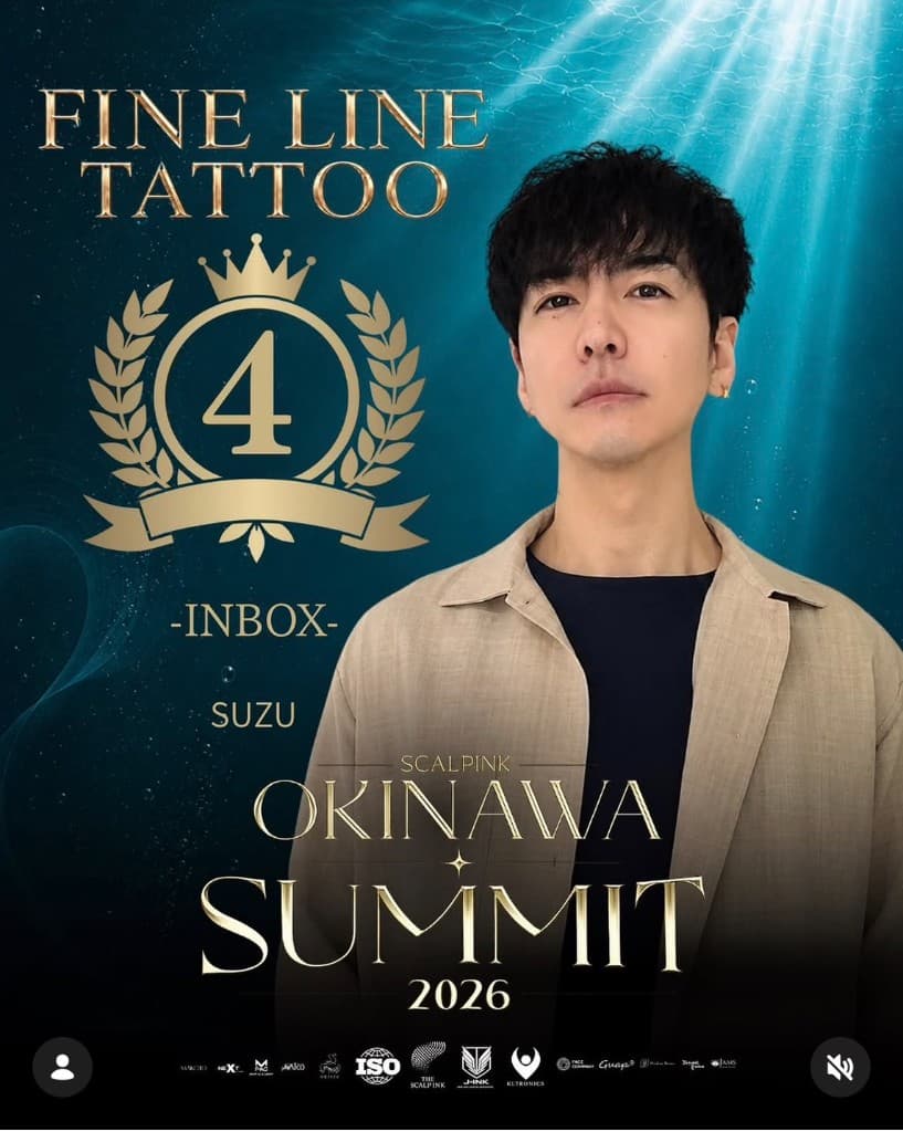 PMU•SMP•fine line tattoo 国際イベント ファインライン部門 第4位受賞